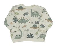 Biela mikina s dinosaurami F&F