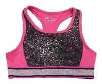 Černo-neonově růžová sportovní lambáda se skvrnami Matalan