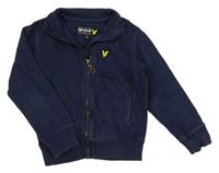 Tmavomodrá prepínaci mikina s nášivkou Lyle&Scott