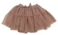 Staroružová trblietavá tylová sukňa s mašlou H&M