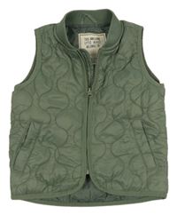 Khaki prešívaná šušťáková zateplená vesta Matalan