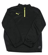 Čierna športová funkčná mikina s logom Puma