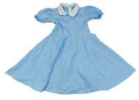 Kostým - Modré šaty s límečkem