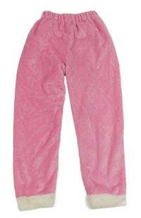 Ružové chlpaté tepláky