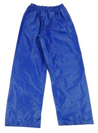 Modré šušťákové nepromokavé nohavice