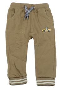 Hnědé tepláky s autem Bubble Gum