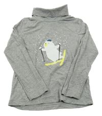 Sivý melírovaný rolák s medvěďom Lupilu