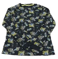 Tmavomodré pyžamové triko s fotbalovými míči F&F