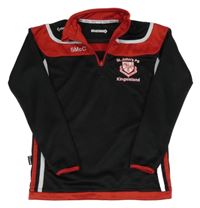 Čierno-červená športová mikina s výšivkou