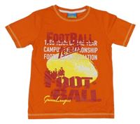 Červené tričko s fotbalisty a míčem Topolino