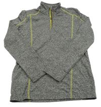 Tmavosivá melírovaná športová funkčná mikina Crivit