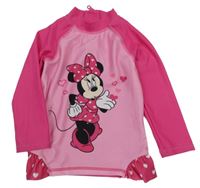 Růžovo-fuchsiové UV triko s Minnie Disney
