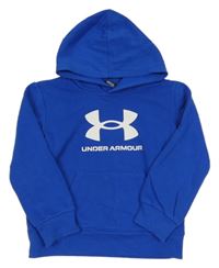 Zafírová mikina s logom a kapucňou Under Armour