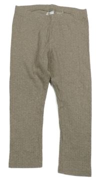 Hnedé rebrované legíny H&M
