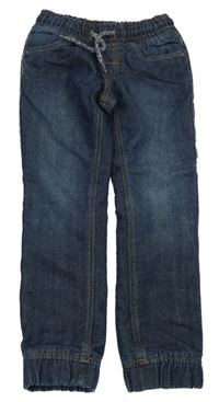 Tmavomodré zateplené jogger cuff rifle C&A