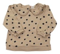 Svetlohnedá bodkovaná á mikina H&M