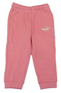 Růžové tepláky s logem Puma