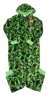 Zelená chlpatá kombinéza s kapucí - Minecraft Primark