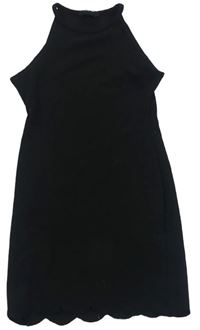 Čierne rebrované šaty New Look