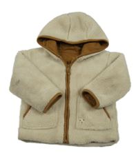 Smotanová huňatá podšitá prepínaci mikina s kapucňou zn. Nutmeg