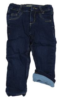 Tmavomodré podšité skinny rifle