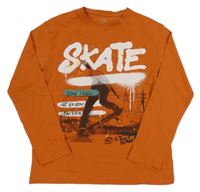 Oranžové triko s nápisem C&A