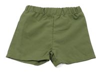 Olivové lehké kraťasy shein