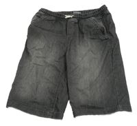 Tmavošedé teplákové riflové kraťasy C&A