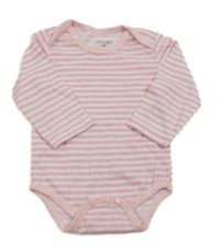 Bielo-ružové pruhované body