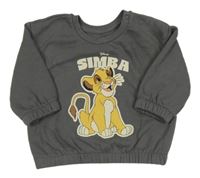 Tmavosivá mikina so Simbou Primark