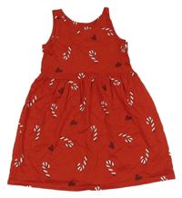 Červené šaty s obrázkami H&M