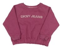 Růžová mikina s logem DKNY