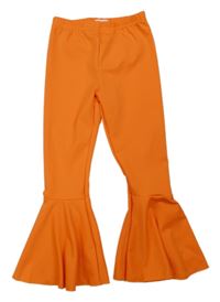 Oranžové flare legíny shein