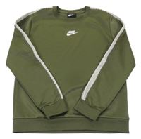 Khaki sportovní mikina s logem Nike