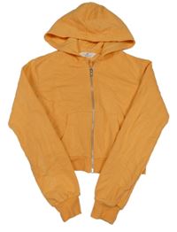 Pomerančová prepínaci crop mikina s kapucňou H&M