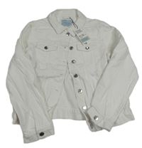 Biela rifľová bunda Denim Co.