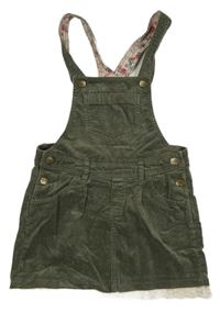 Khaki menšestrové na traké šaty s čipkou H&M