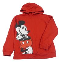 Červená mikina s Mickeym a kapucí Primark