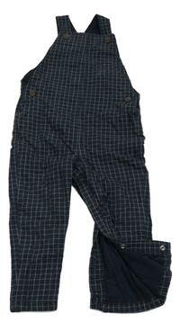 Tmavomodré kostkované laclové podšité kalhoty M&S