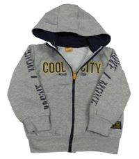 Sivá prepínaci mikina s nápismi a kapucňou Kiki&Koko