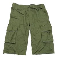 Khaki plátěné cargo kraťasy Chapter young