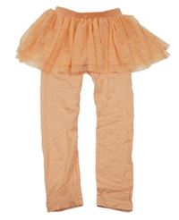 Nové - Lososové legíny s tylovou puntíkatou sukní Lupilu