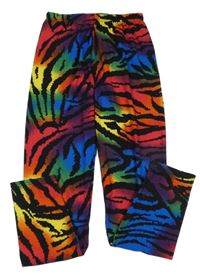 Čierno-farebné legíny s pruhmi