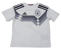 Bílo-černé sportovní tričko s potiskem Adidas