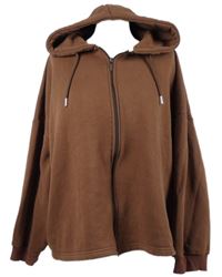 Dámska hnedá prepínaci oversized mikina s nápisom a kapucňou Boohoo