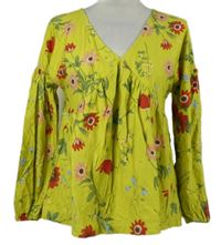 Dámská limetková květovaná halenka Next 