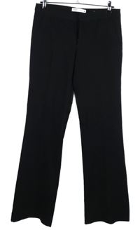 Dámske čierne flare nohavice s pukmi Zara