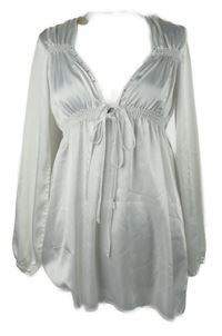 Dámská bílá saténová tunika Tough Love 