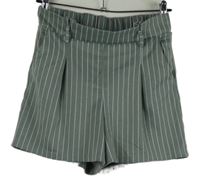 Dámské šedo-bílé proužkované kraťasy Ever.me 