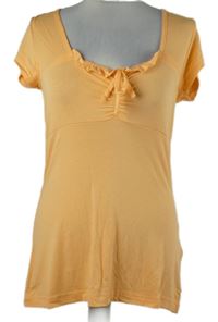 Dámska oranžová blúzka s volánikom Bodyflirt